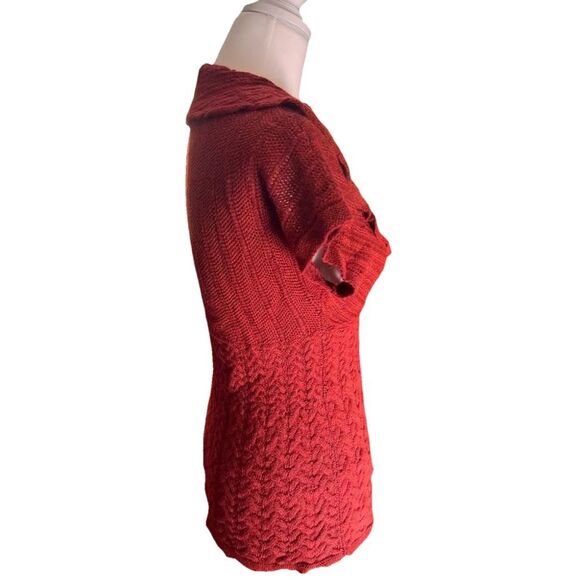 Vintage Oxblood Wool Alpaca Silk Knit Babydoll Sweater Top S Vamp Romantic Y2K - Picture 3 of 12